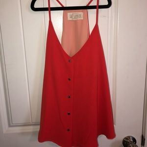 Orange/red flowy tank top